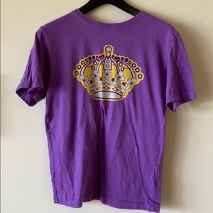 Vintage LA Kings Purple and Gold Tee (SMALL)